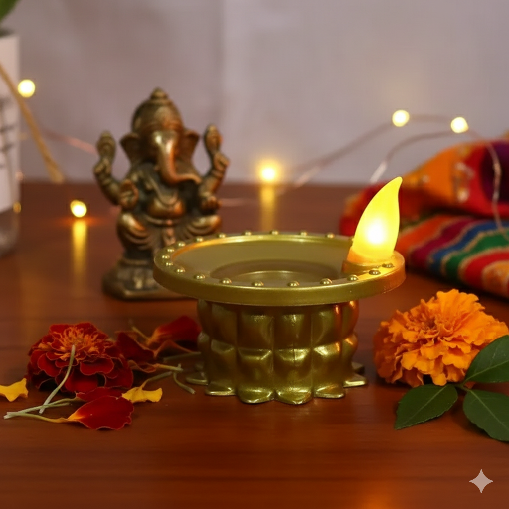 Water Pouring Diya Led Light