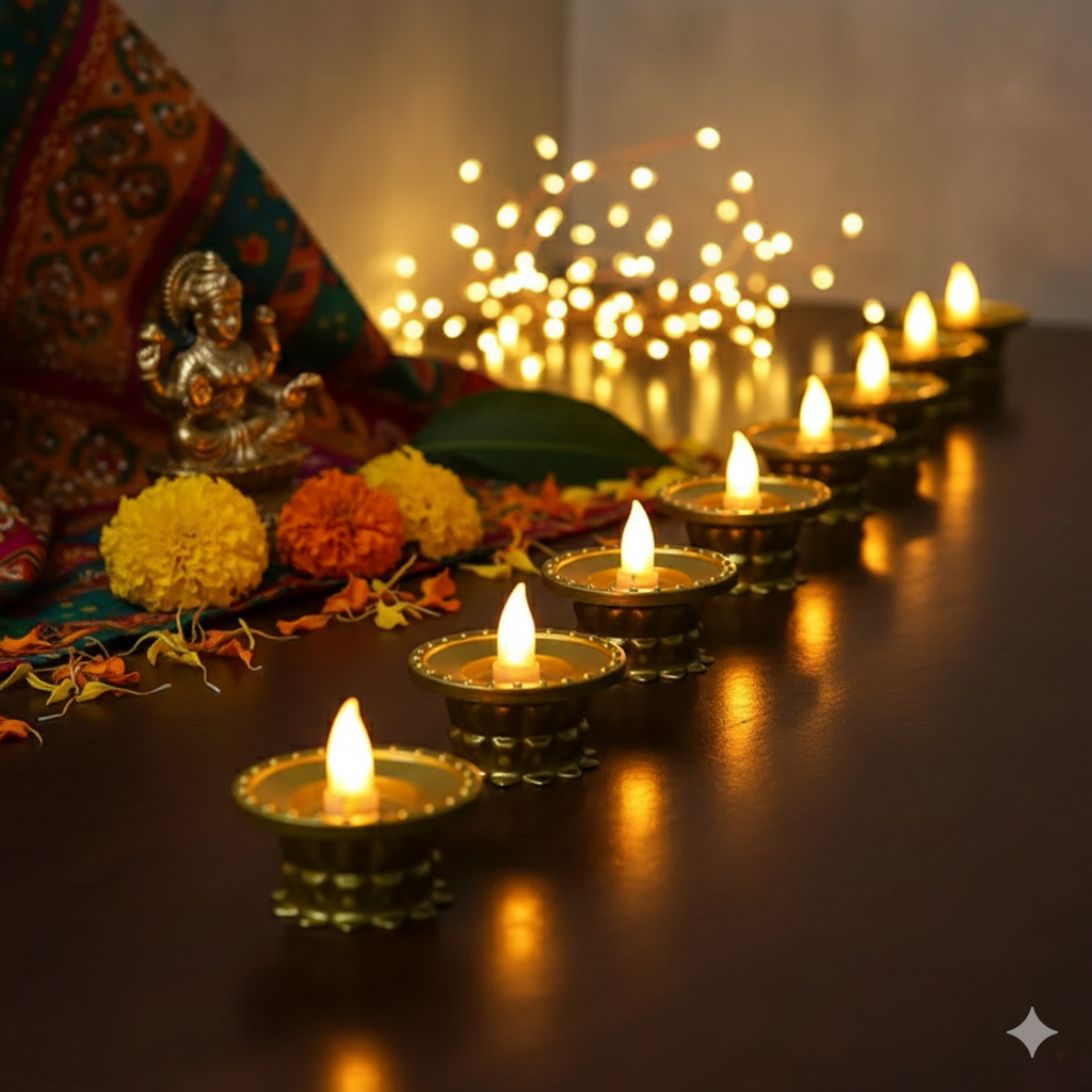 Water Pouring Diya Led Light